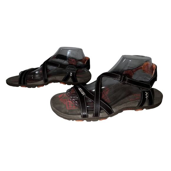 MERRELL Shoes Women’s Size 8 Brown Leather Sandspur Cocoa Coral Strappy Sandals - Picture 5 of 9